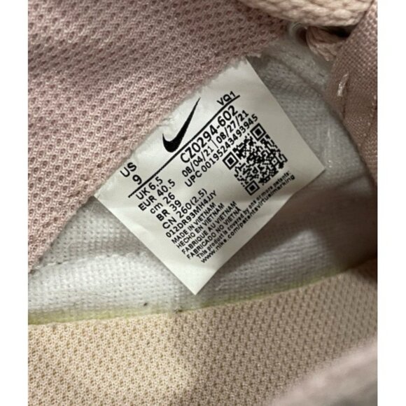 Nike Court Legacy Canvas Shoes Womens 9 Pink White Oxford Athletic Sneakers Low - Picture 9 of 10